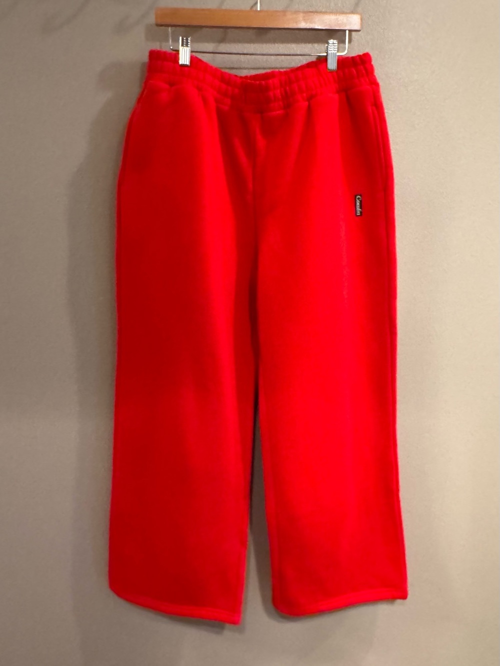 Comfrt Signature Love Straight Leg Sweatpants Cherry Red Women's XL NWOT